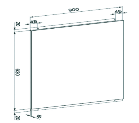 112.0157.271 / Задна преграда X 90x63 -1бр