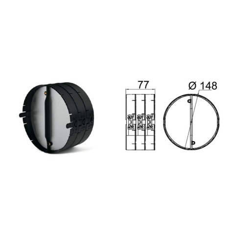 THERMOBOX - Троен повратен вентил Ø150mm код:4043064