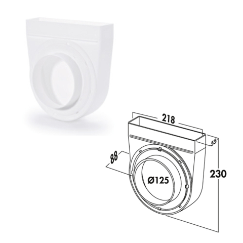 Вертикален коленест свиок 90° , код:4021010