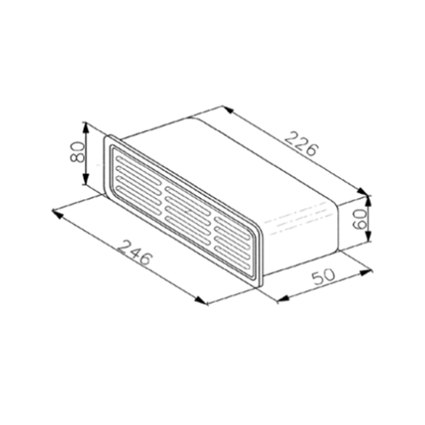 Четириаголна долна решетка, код:112.0157.304