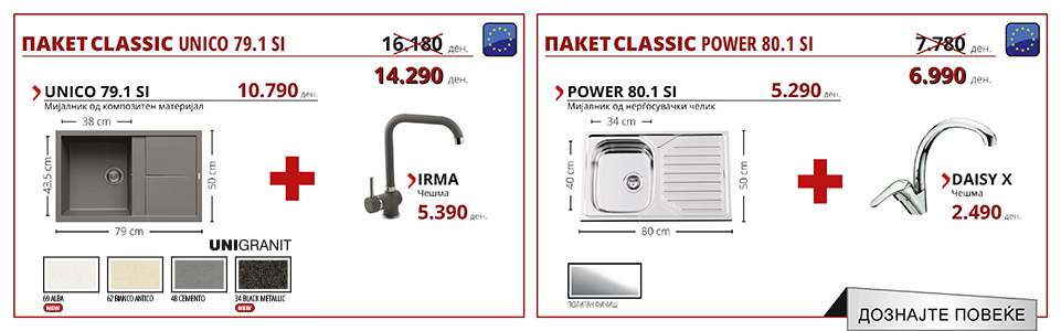 ПАКЕТ CLASSIC UNICO 79.1 SI & ПАКЕТ CLASSIC POWER 80.1 SI